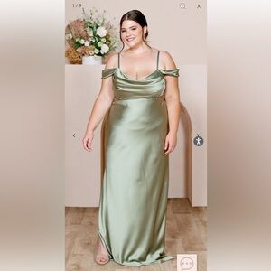 Revelry Plus Size Satin Bridesmaids Dress